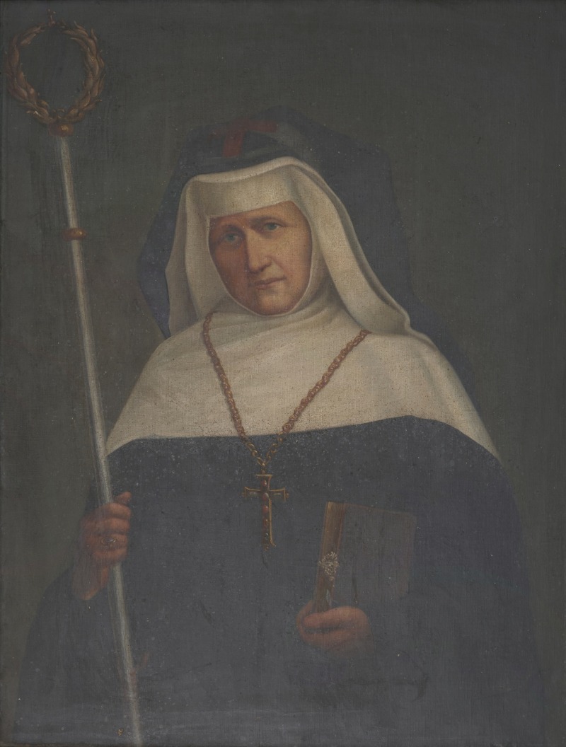 Bernasiewicz (?). „Ona Agnietė Gabrielė Houvalt  (Anna Agnieszka Gabriela Houwalt) (1826–1903)“. Lvovas (?) arba Vilnius (?). 1886. Drobė, aliejus; 93 x 70 cm. Seserų benediktinių abatija Žarnoviece, be inv. nr. Fot. Zofia Grunt, Joanna Szmit